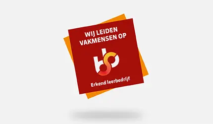 Logo van het Erkend Leerbedrijf erkenning