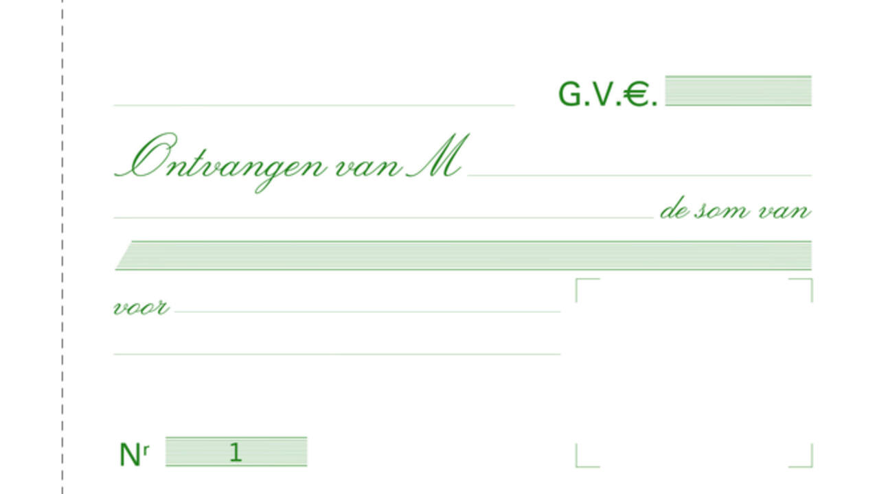 Kasboek Exacompta Manifold ontvangstbewijs dupli 50vel