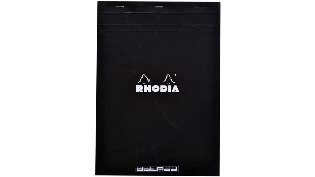 Schrijfblok Rhodia A4 dots 80 vel 90gr zwart