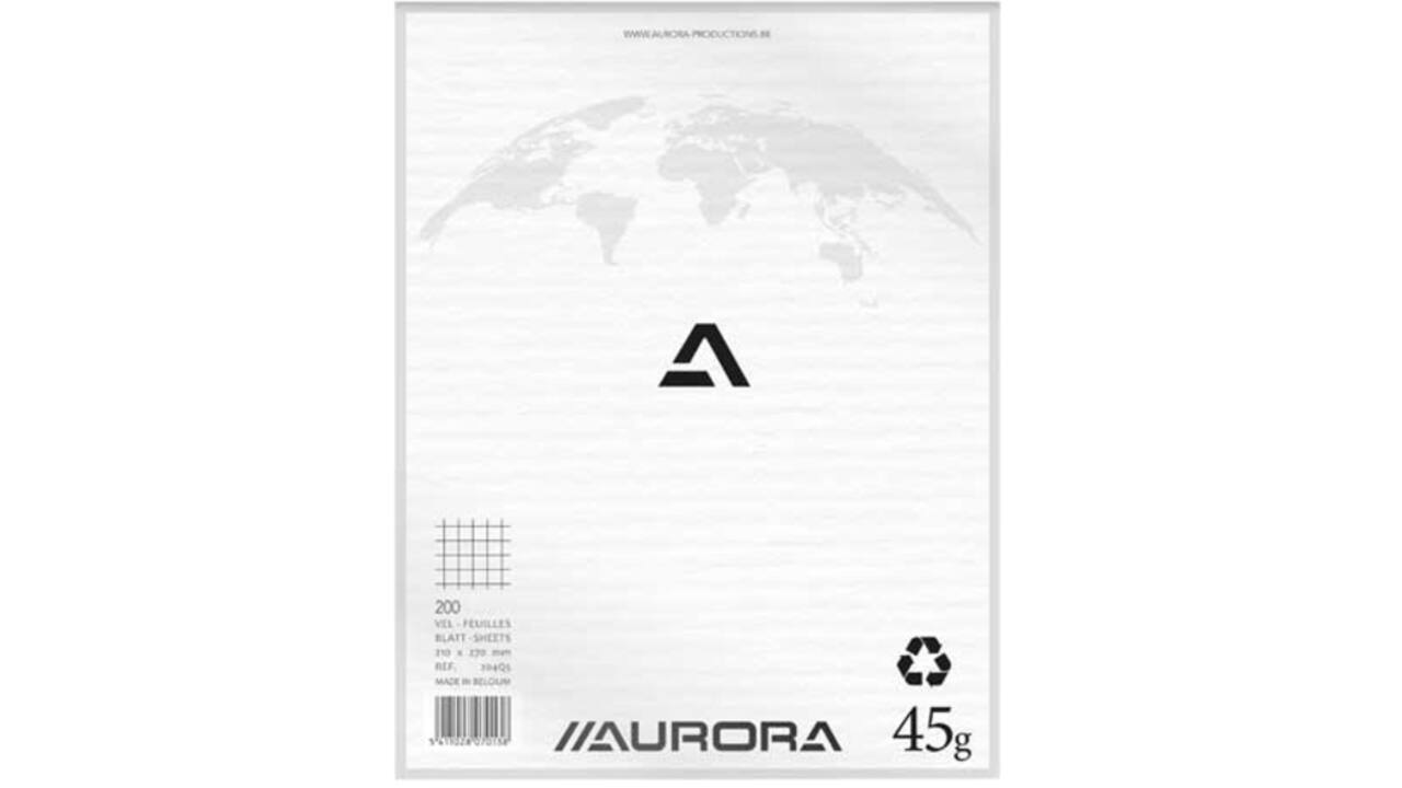 Kladblok Aurora 210x270mm ruit 5x5mm 200 vel 45gr