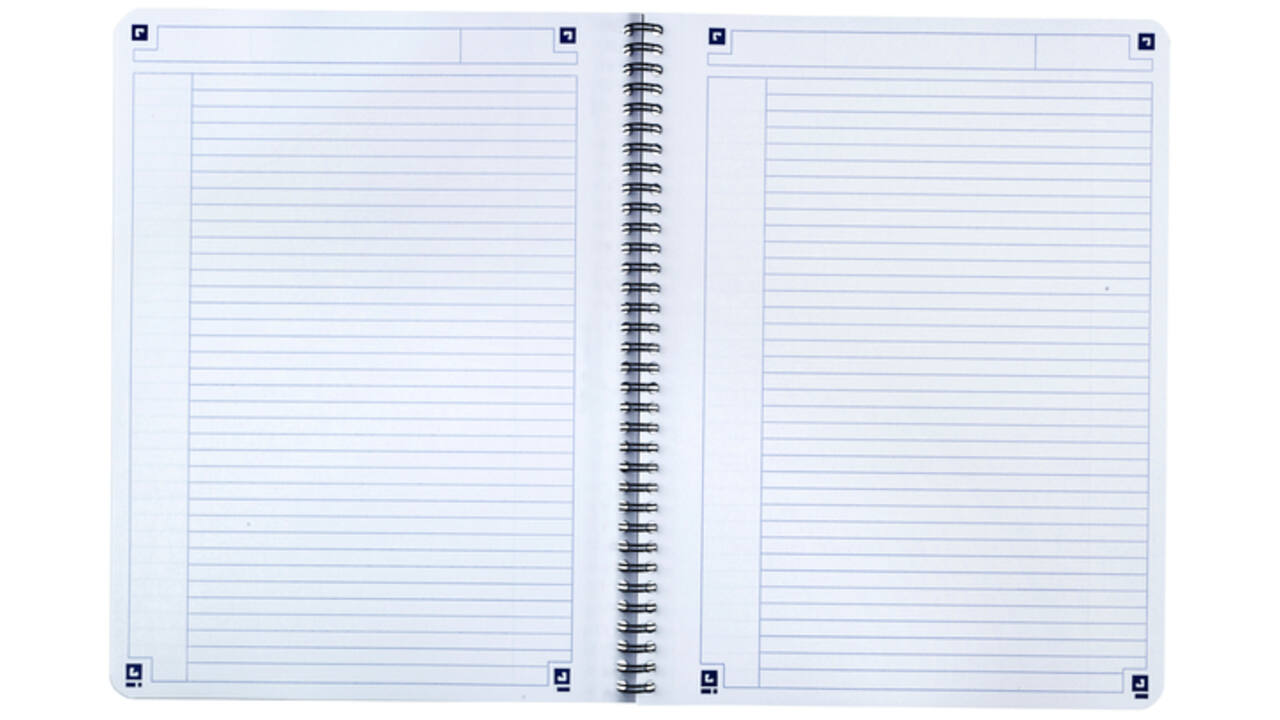 Spiraalblok Oxford Touch A4 lijn 140 pagina's 80gr blauw