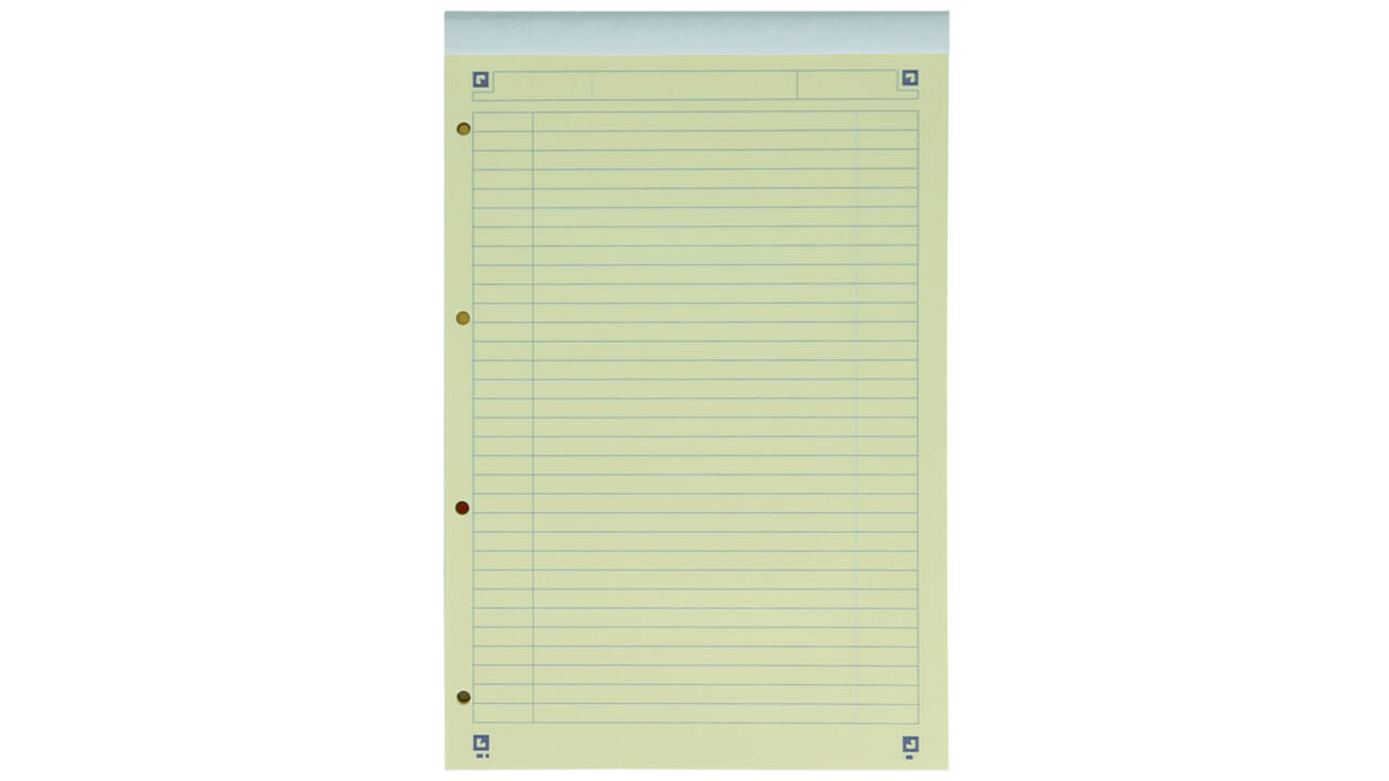 Cursusblok Oxford Orange Notepad A4+ lijn 4-gaats 160 pagina's 80gr oranje