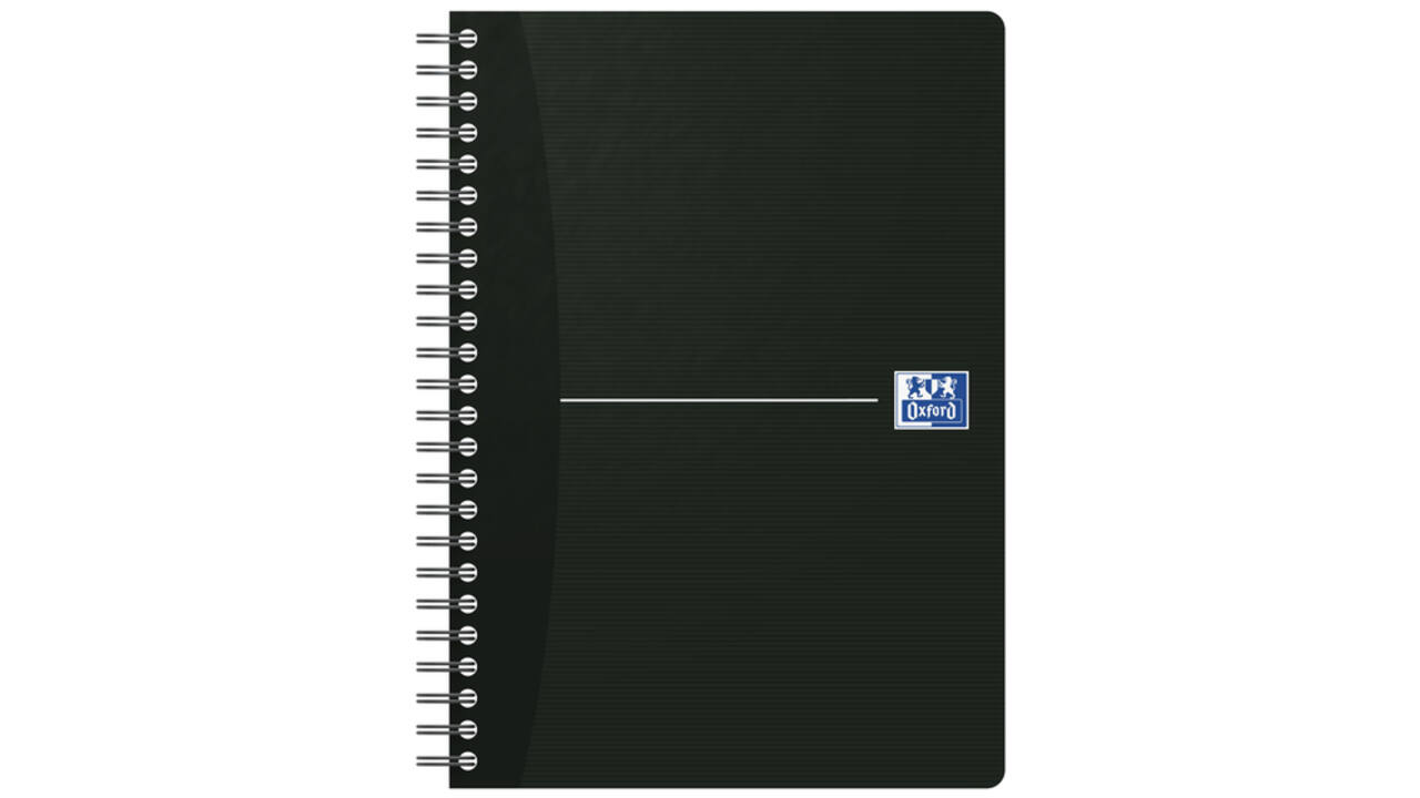 Spiraalblok Oxford Essentials A5 lijn 180 pagina's 80gr assorti
