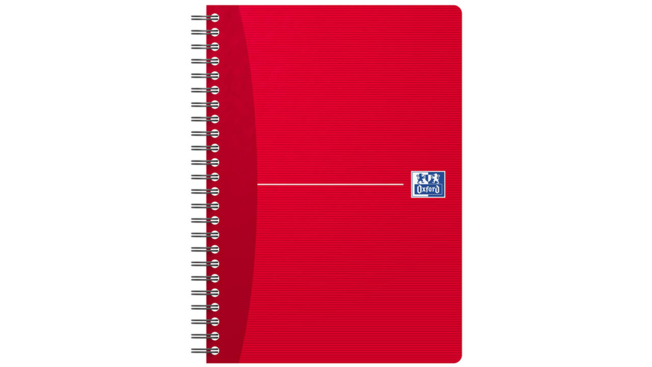 Spiraalblok Oxford Essentials A5 lijn 180 pagina's 80gr assorti
