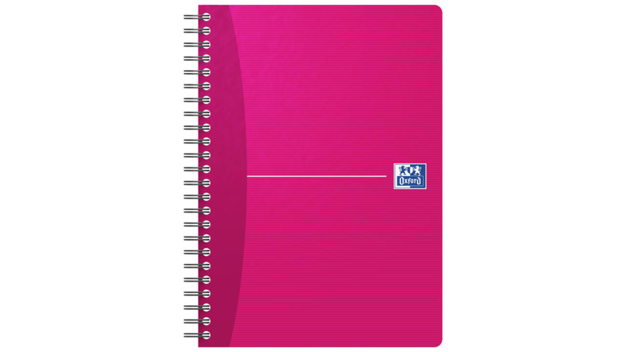 Spiraalblok Oxford Essentials A5 lijn 180 pagina's 80gr assorti