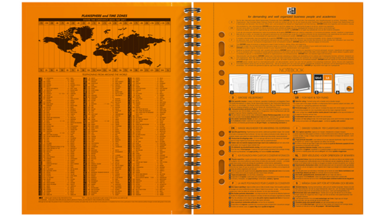 Spiraalblok Oxford International Notebook A5+ lijn