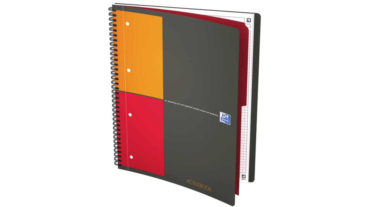 Spiraalblok Oxford International Activebook A4+ ruit 5mm