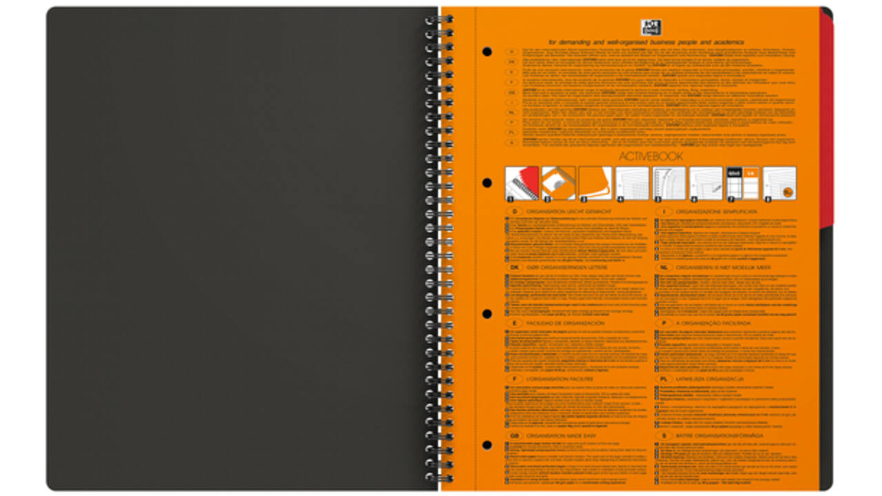 Spiraalblok Oxford International Activebook A4+ ruit 5mm