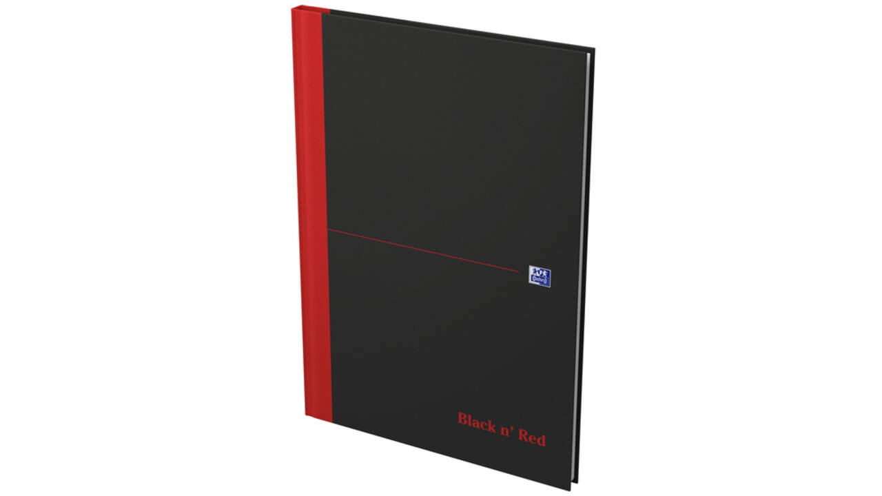 Notitieboek Oxford Black n' Red A4 96vel ruit 5mm