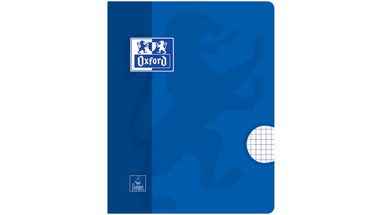 Schrift Oxford School A5 ruit 5x5mm 72 pagina's 80gr assorti