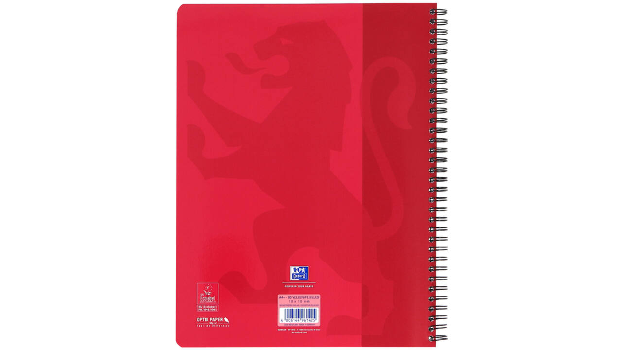 Collegeblok Oxford School A4 ruit 10x10mm 23-gaats 160 pagina's 80gr assorti