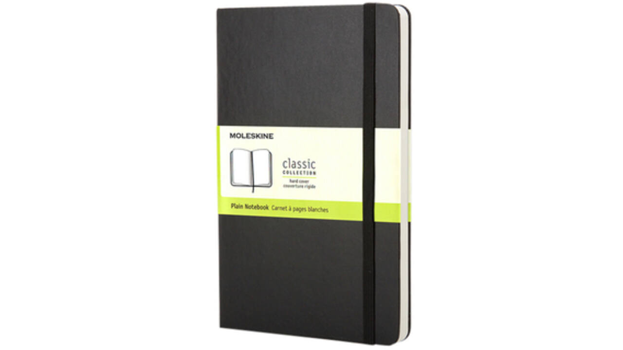 Notitieboek Moleskine pocket 90x140mm blanco hard cover zwart