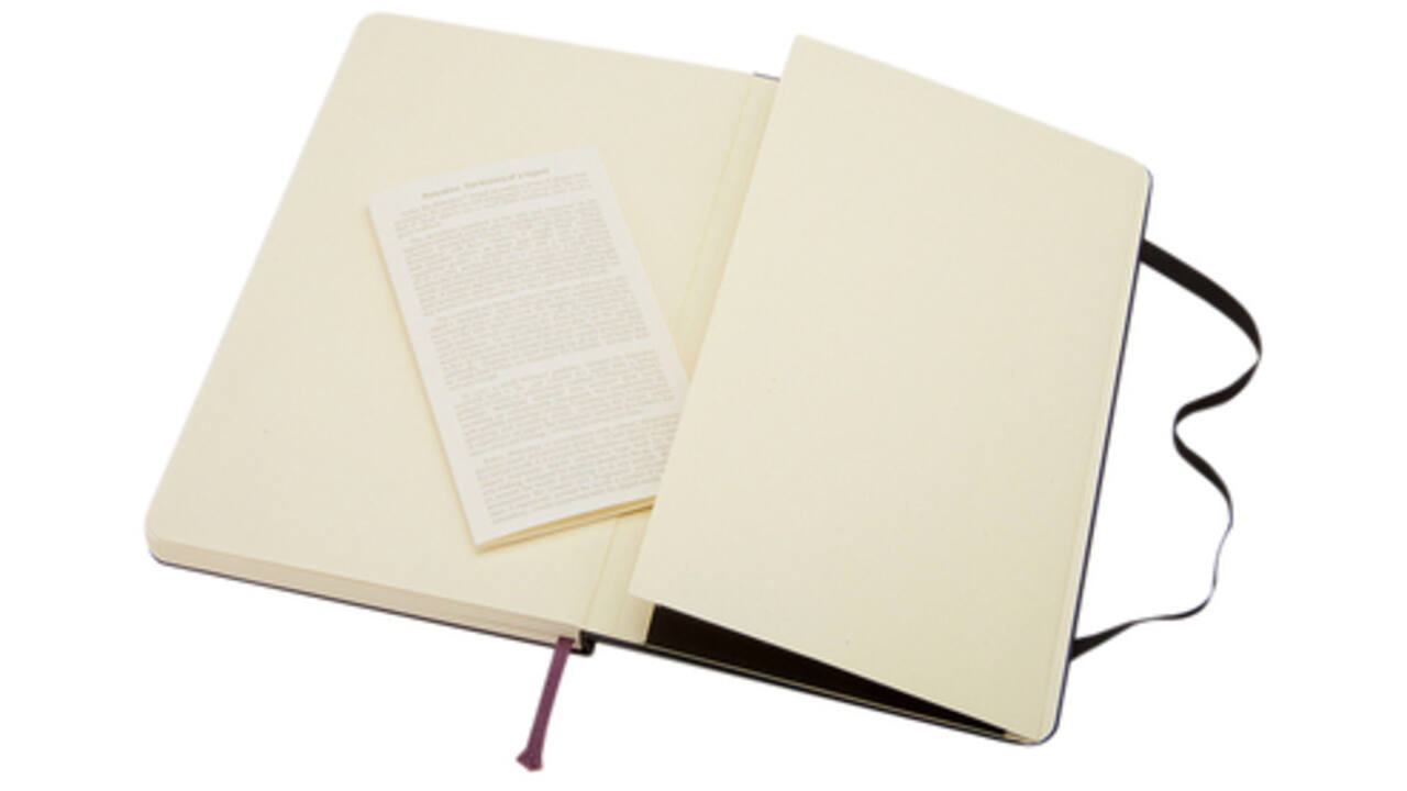 Notitieboek Moleskine pocket 90x140mm blanco hard cover zwart