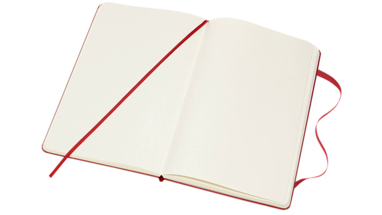 Notitieboek Moleskine large 130x210mm blanco hard cover rood