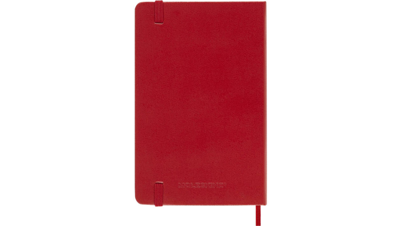 Notitieboek Moleskine pocket 90x140mm lijn hard cover rood