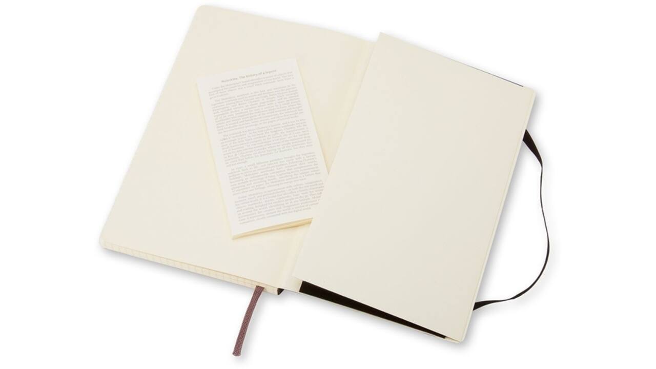 Notitieboek Moleskine XL 190x250mm lijn soft cover zwart
