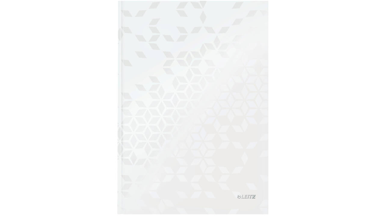 Notitieboek Leitz WOW A4 160blz 90gr lijn wit