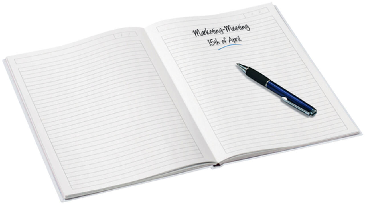 Notitieboek Leitz WOW A4 160blz 90gr lijn wit