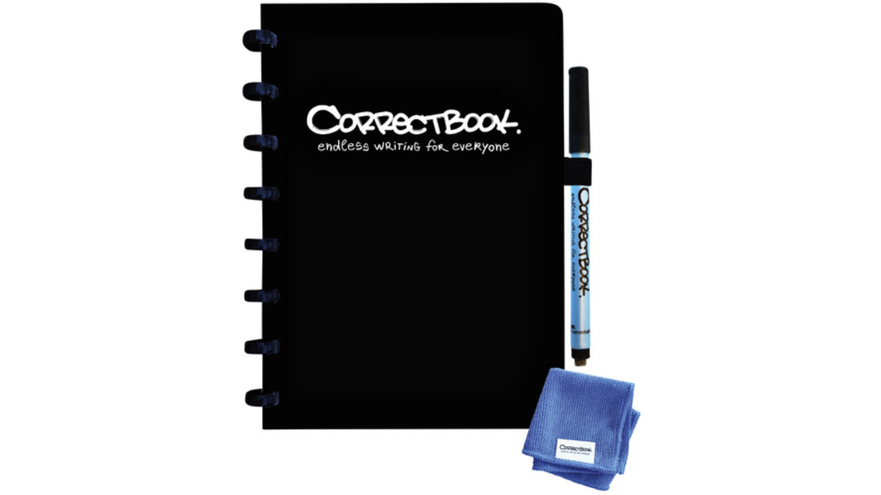 Notitieboek Correctbook A5 blanco 40blz ink black