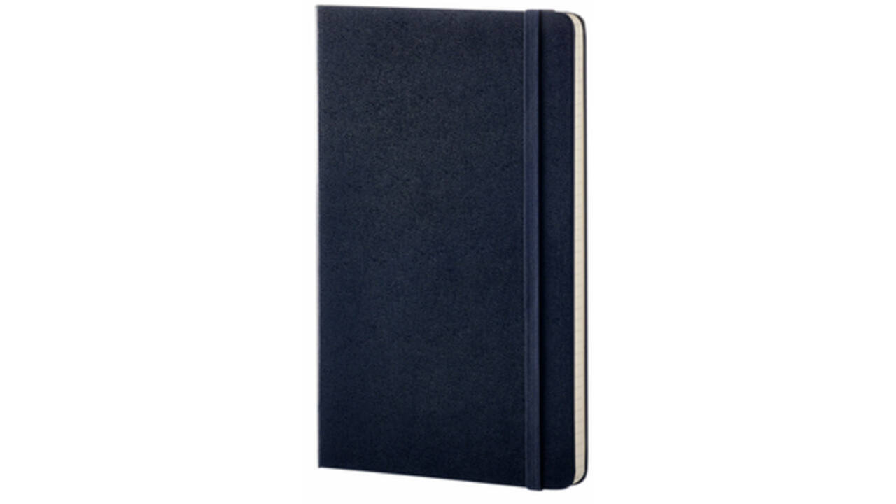 Notitieboek Moleskine large 130x210mm blanco hard cover sapphire blue
