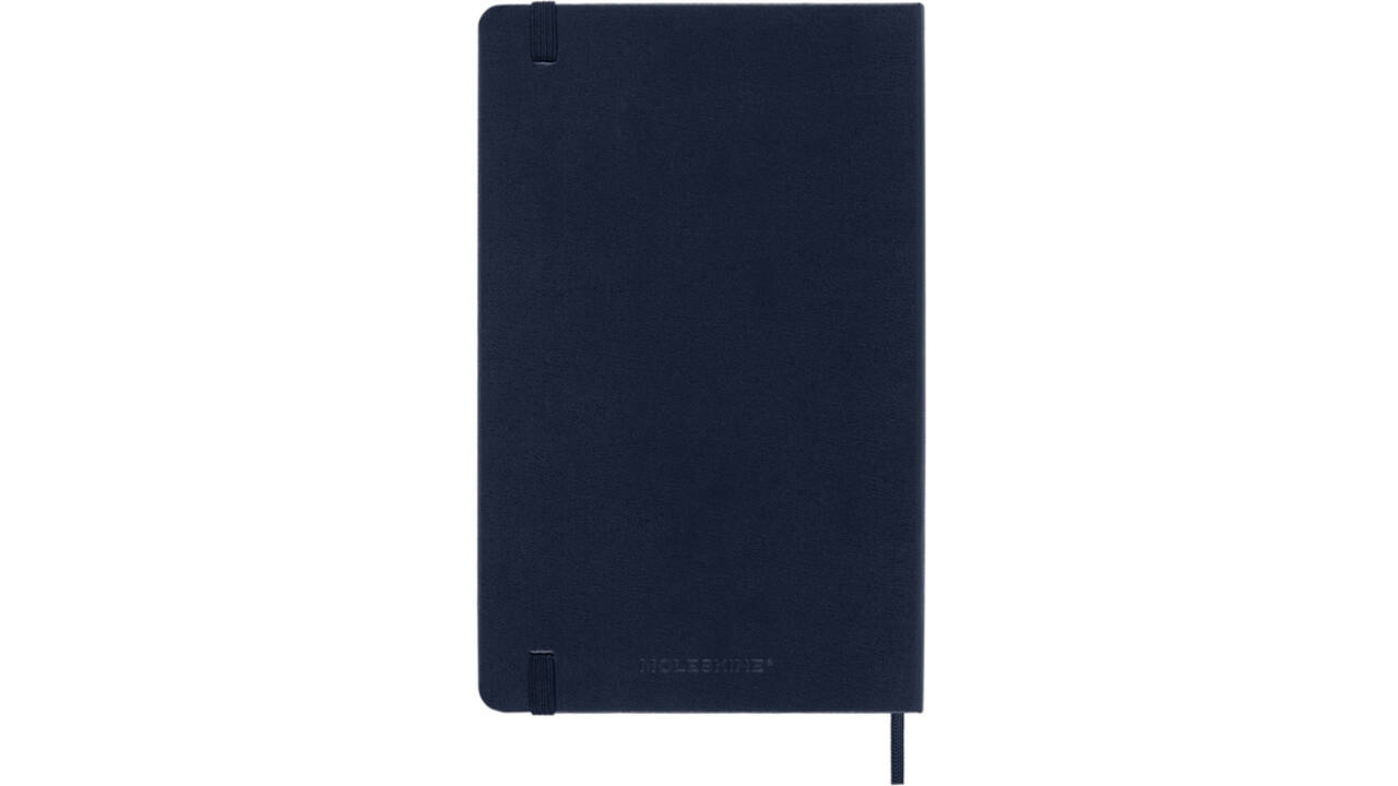 Notitieboek Moleskine large 130x210mm blanco hard cover sapphire blue