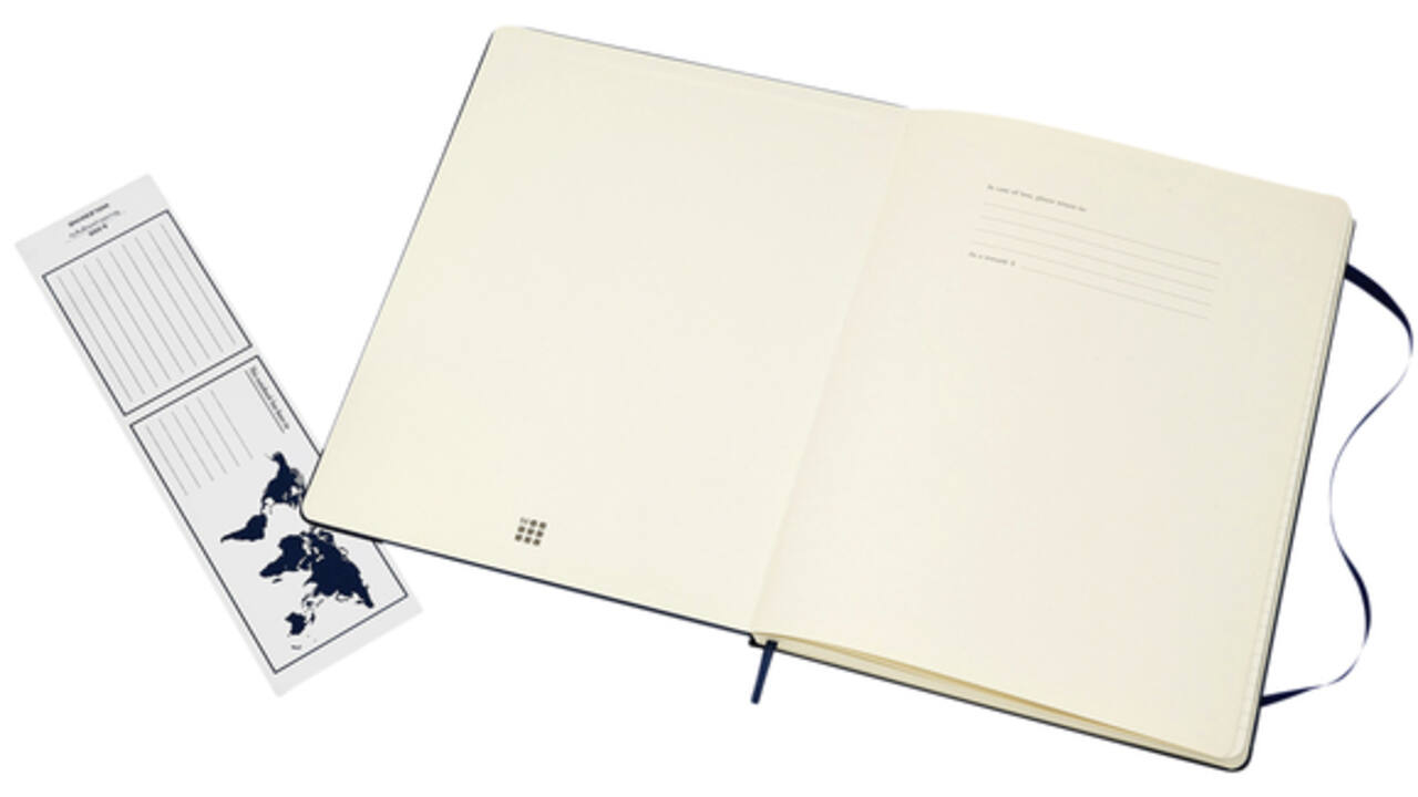 Notitieboek Moleskine XL 190x250mm lijn hard cover sapphire blue