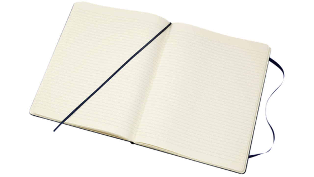 Notitieboek Moleskine XL 190x250mm lijn hard cover sapphire blue