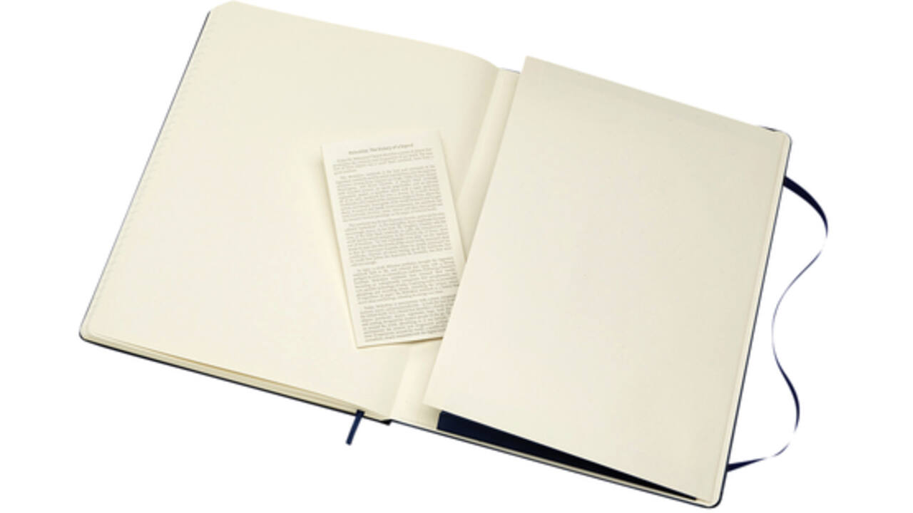 Notitieboek Moleskine XL 190x250mm lijn hard cover sapphire blue