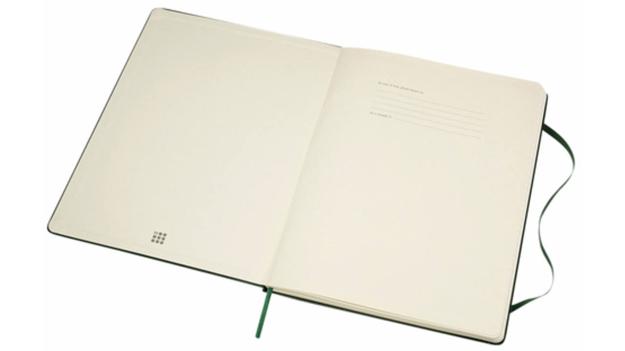 Notitieboek Moleskine XL 190x250mm lijn hard cover myrtle green