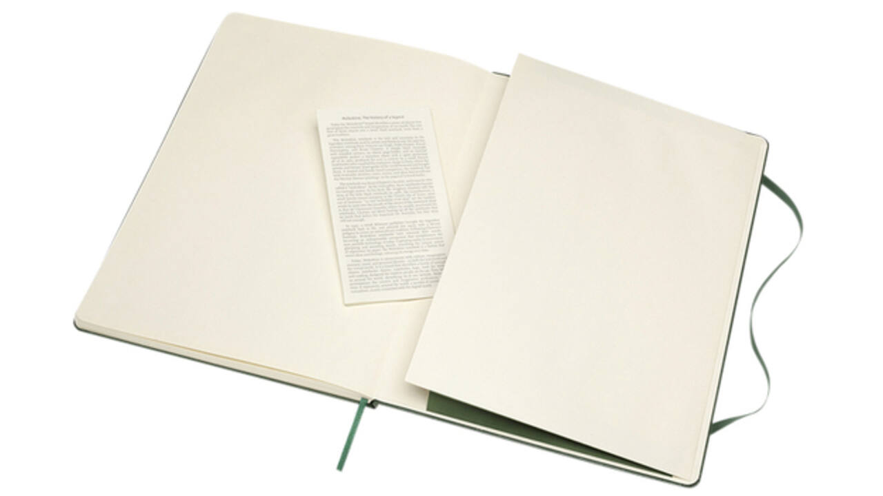 Notitieboek Moleskine XL 190x250mm lijn hard cover myrtle green