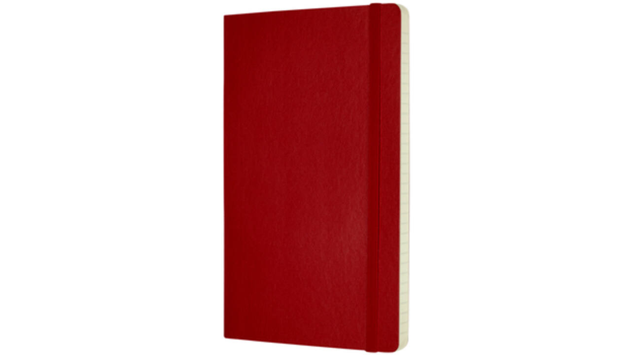 Notitieboek Moleskine large 130x210mm lijn soft cover scarlet red