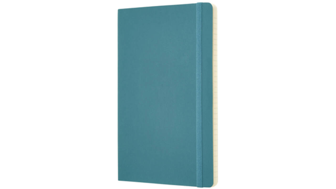 Notitieboek Moleskine large 130x210mm lijn soft cover reef blue