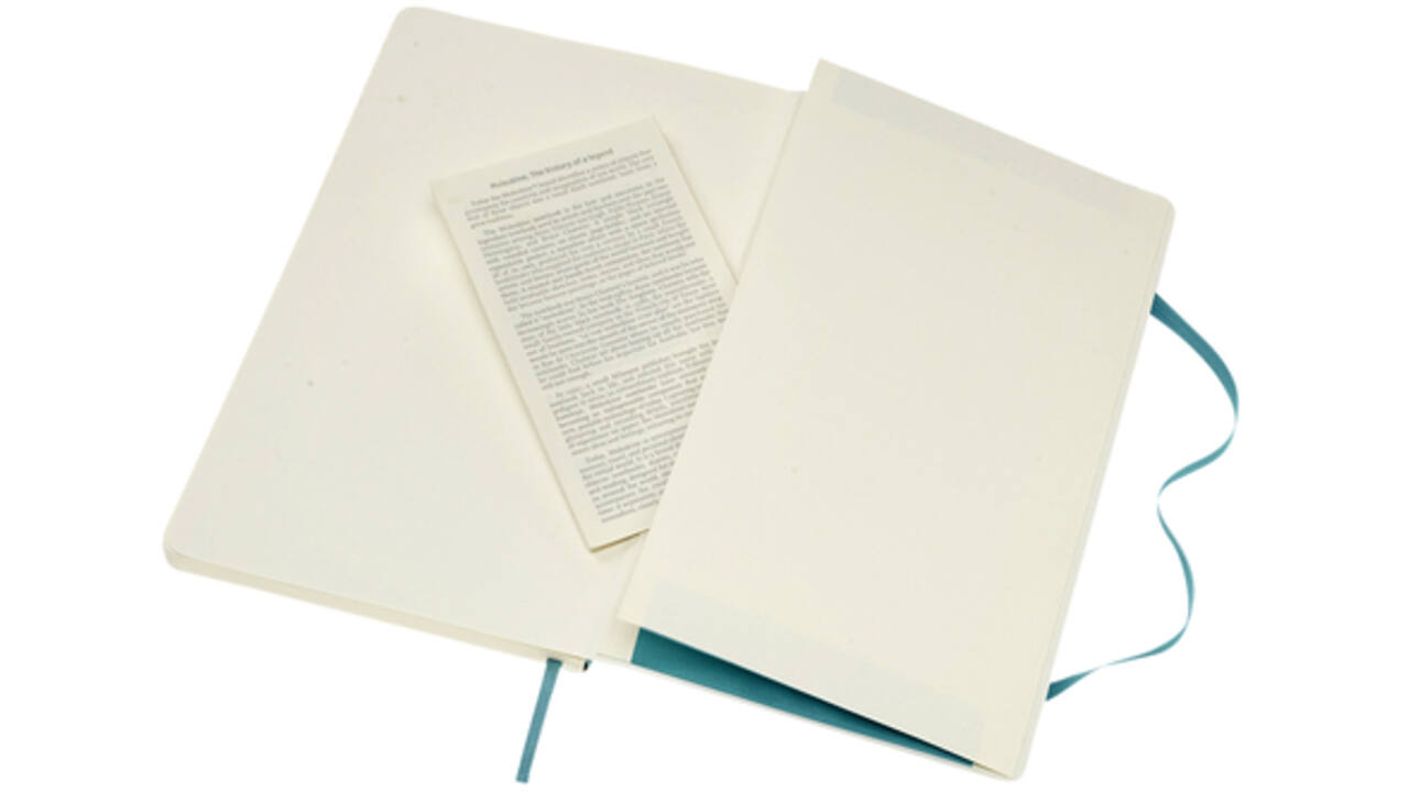 Notitieboek Moleskine large 130x210mm lijn soft cover reef blue