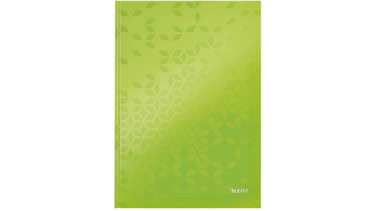Notitieboek Leitz WOW A4 160blz 90gr lijn groen