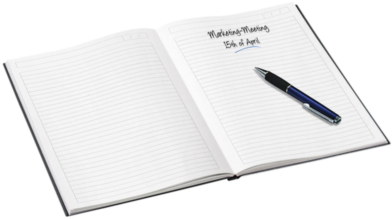Notitieboek Leitz WOW A4 160blz 90gr lijn zwart