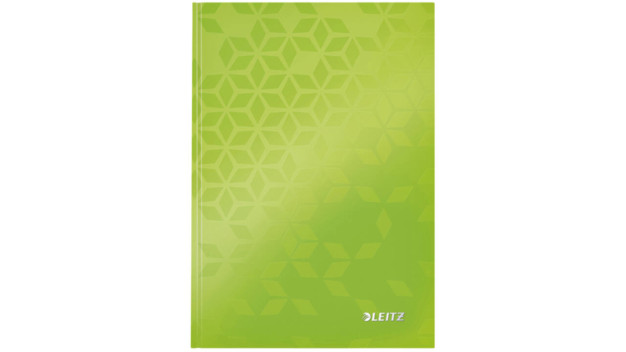 Notitieboek Leitz WOW A5 160blz 90gr lijn groen