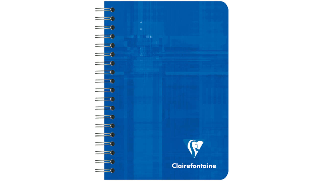 Notitieboek Clairefontaine 95x140mm spiraal lijn assorti