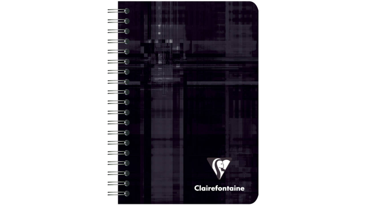 Notitieboek Clairefontaine 95x140mm spiraal lijn assorti
