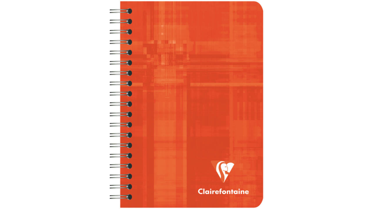 Notitieboek Clairefontaine 95x140mm spiraal lijn assorti