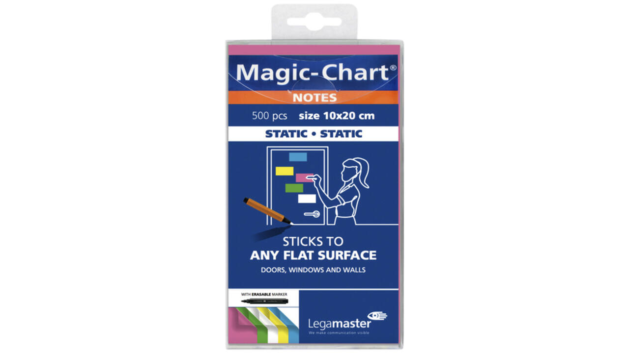 Magic-chart notes Legamaster 10x20cm assorti