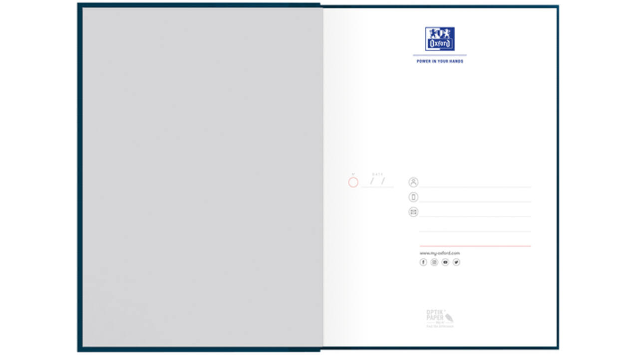 Notitieboek Oxford Office Essentials A5 96vel lijn blauw