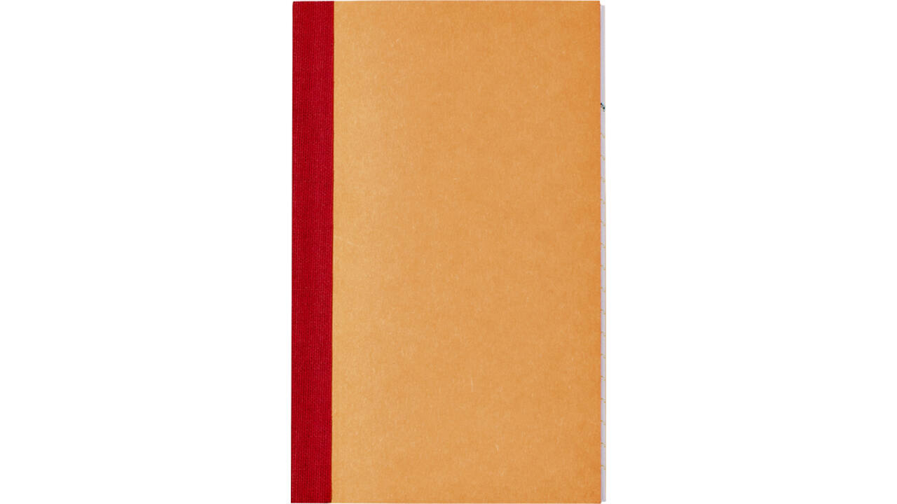 Kasboek 135x83mm 72blz 1 kolom oranje