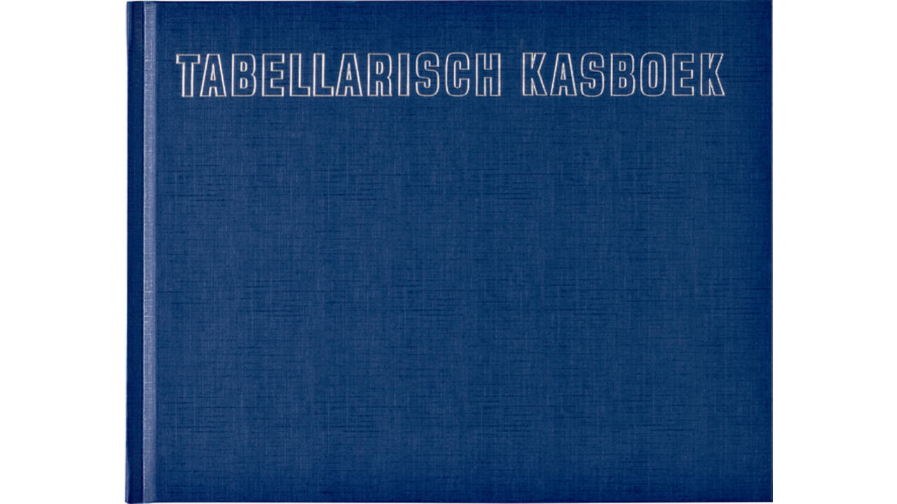 Kasboek tabellarisch 210x160mm 96blz 8 kolommen blauw
