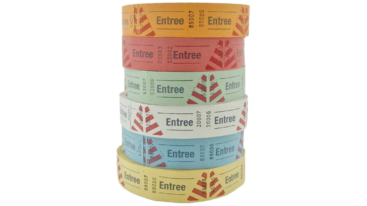 Entreebewijs Combicraft nummering 1-1000 wit