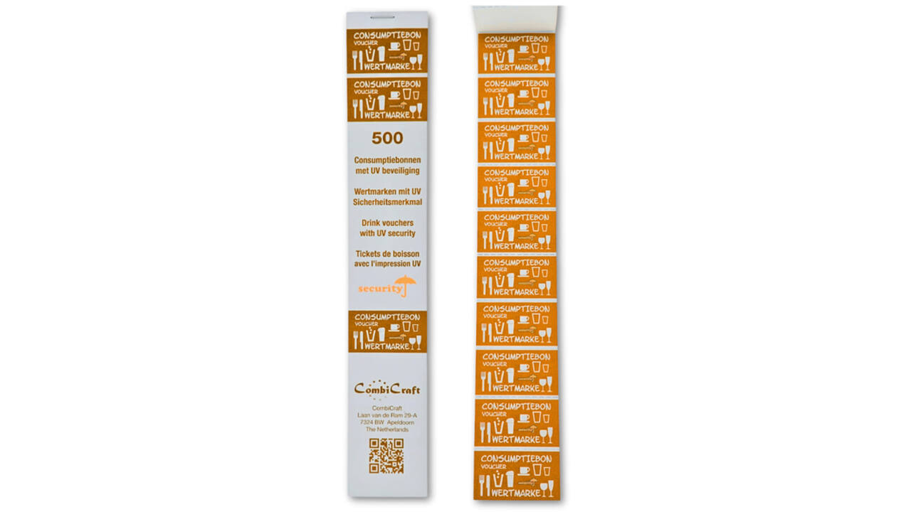 Consumptiebon Combicraft UV beveiliging 500 stuks oranje