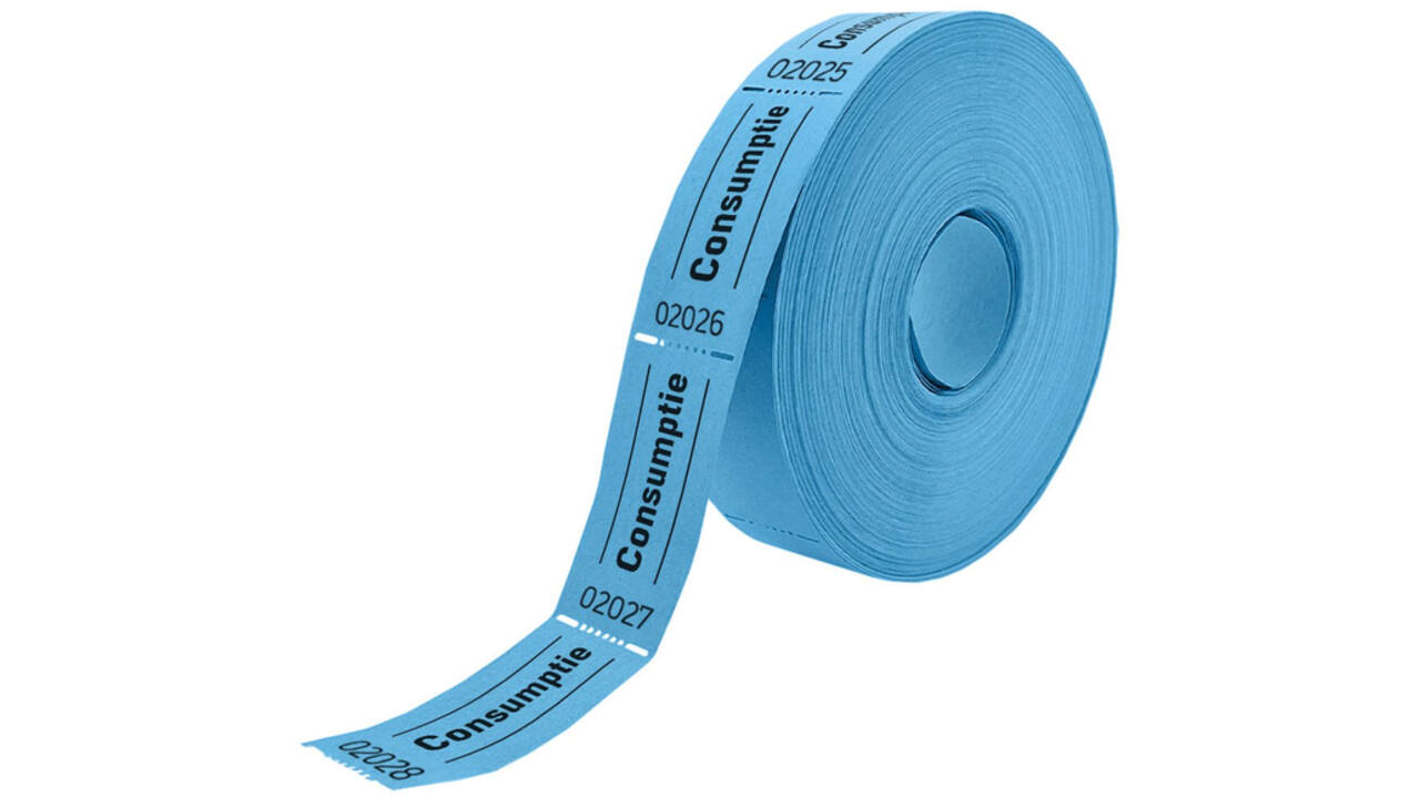 Consumptiebon Combicraft 57x30mm 2-zijdig 2x1000 stuks blauw