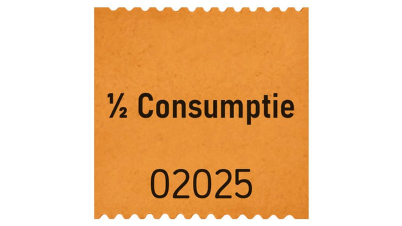 Consumptiebon Combicraft 1/2 consumptie 500 stuks oranje