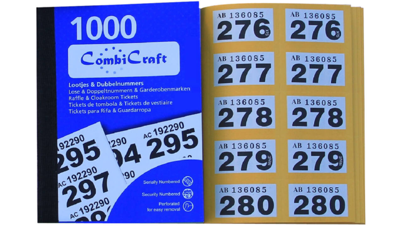 Nummerblok 1-1000 assorti