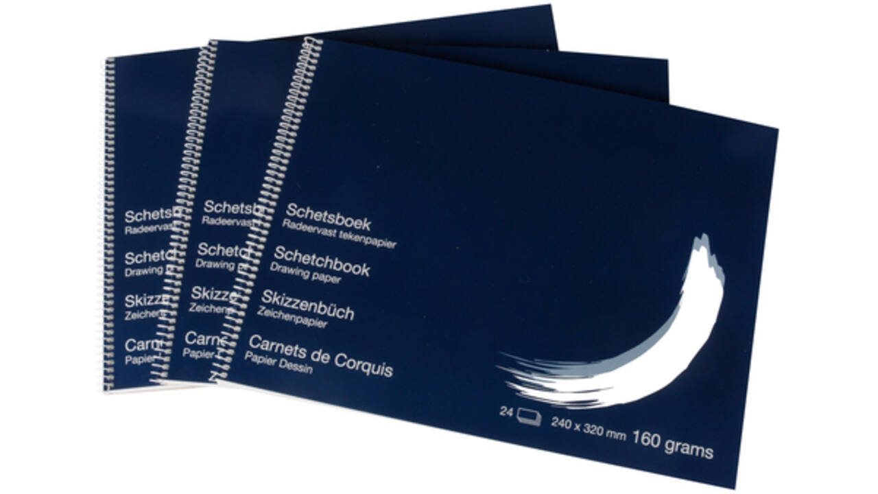 Schetsboek Papyrus 240x320mm 160gr 24vel