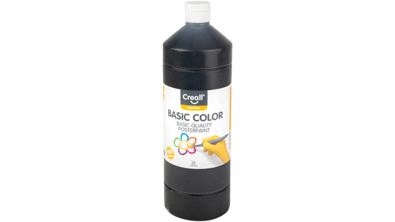 Plakkaatverf Creall basic zwart 1000ml